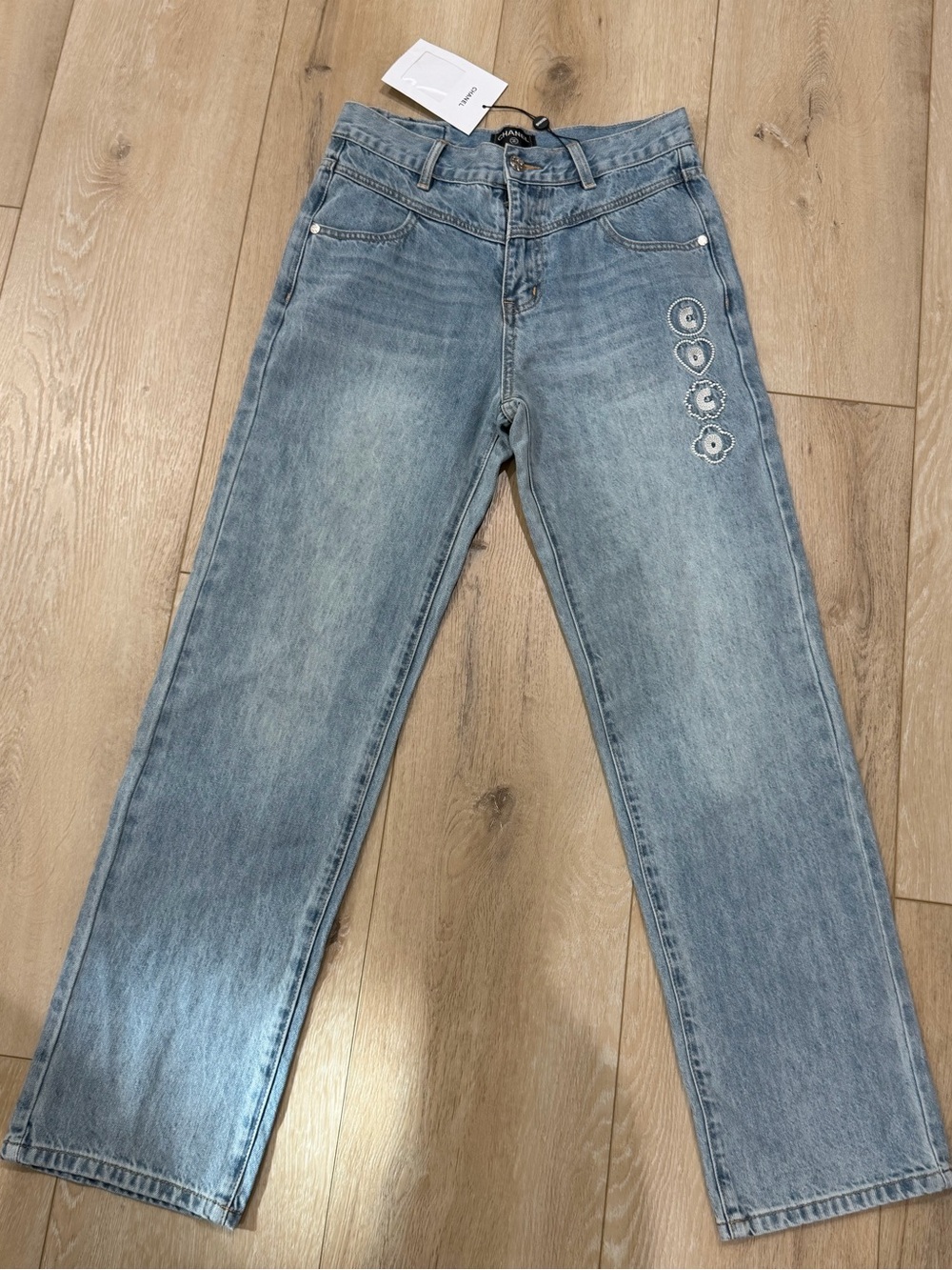 Chanel COCO Light Wash Women’s Straight Jeans